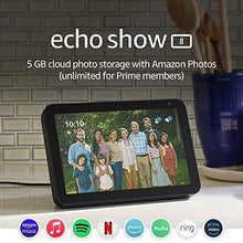 Load image into Gallery viewer, Echo Show 8 (1st Gen, 2019 release) -- HD smart display with Alexa – Unlimited Cloud Photo Storage – Digital Photo Display - Charcoal
