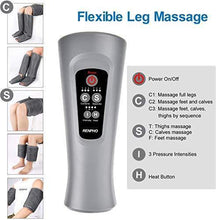Load image into Gallery viewer, RENPHO Leg Massager with Heat, Compression Calf Thigh Foot Massage, Adjustable Wraps Design for Most Size, with 6 Modes 3 Intensities, Gifts for Mom Dad Elder to Relax Leg Muscle
