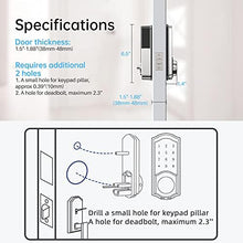 Load image into Gallery viewer, [2021 New]Smart Door Lock, SMONET Smart Keypad Deadbolt Lock Bluetooth Keyless, Touchscreen Enable Physical Keys, Auto Lock, Remotely Share,Send eKey,Free APP Control for Home, Hotel, Apartment,Silver
