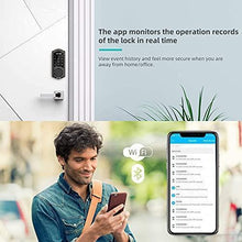 Load image into Gallery viewer, Smart Deadbolt,hornbill Door Locks with Keypads,Include Wi-Fi Bridge,Work with Alexa&amp;Google Home,Free APP, Code,Bluetooth Keyless Entry Door Lock ,Smart Locks Front Door for Home Office Airbnb,Black
