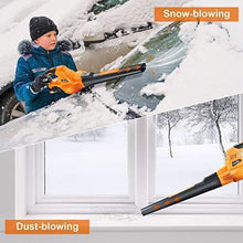 Load image into Gallery viewer, SnapFresh Leaf Blower - 20V Cordless Leaf Blower with Battery &amp; Charger, Electric Leaf Blower for Yard Cleaning, Lightweight Leaf Blower Battery Powered for Snow Blowing (Battery &amp; Charger Included)
