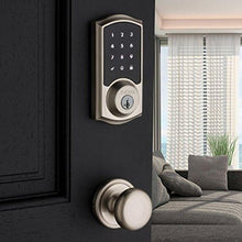 Load image into Gallery viewer, Kwikset 99190-001 Premis Traditional Arched Touchscreen Keyless Entry Smart Lock Apple HomeKit Featuring SmartKey Security in Satin Nickel
