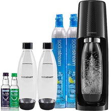 Load image into Gallery viewer, SodaStream Fizzi Sparkling Water Maker Bundle (Black), with CO2, BPA Free Bottles, and Bubly Drops Flavors
