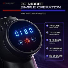 Load image into Gallery viewer, Massage Gun Deep Tissue,Muscle Massage Gun for Athlete with 12 Heads,Super Quiet Brushless Motor,Back Shoulder Leg Facial Gun,Handheld Percussion Massage Gun for Pain Relief(Carbon Fiber)
