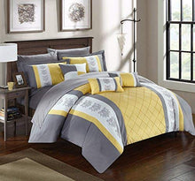 Load image into Gallery viewer, Chic Home CS1645-AN Clayton 10 Piece Comforter Set, Queen, Yellow
