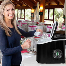 Load image into Gallery viewer, Deco Rapid Portable Automatic Electric Countertop Ice Maker - 6 Great Colors Compact Top Load 26 Lbs. Per Day Great for Party Hosting Never Run Out of Ice Again, Self Cleaning (Black)
