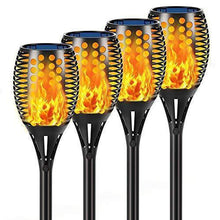 Load image into Gallery viewer, Aityvert Solar Lights, 43" Flickering Flames Torch Lights Outdoor Waterproof Landscape Decoration Lighting Dusk to Dawn Auto On/Off Security Flame Lights for Yard Garden Pathway Driveway 4-Pack
