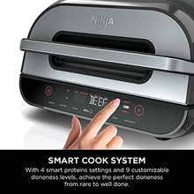 Load image into Gallery viewer, Ninja FG551 Foodi Smart XL 6-in-1 Indoor Grill with 4-Quart Air Fryer Roast Bake Dehydrate Broil and Leave-in Thermometer, with Extra Large Capacity, and a Stainless Steel Finish
