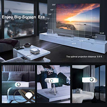 Load image into Gallery viewer, YABER V2 WiFi Mini Projector 6500L [Projector Screen Included] Full HD 1080P and 200" Supported, Portable Wireless Mirroring Projector for iOS/Android/TV Stick/PS4/PC Home &amp; Outdoor (White)
