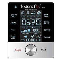 Load image into Gallery viewer, Instant Pot Max 6 Quart Multi-use Electric Pressure Cooker with 15psi Pressure Cooking, Sous Vide, Auto Steam Release Control and Touch Screen
