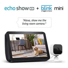 Load image into Gallery viewer, Echo Show 8 Charcoal with Blink Mini Indoor Smart Security Camera, 1080 HD with Motion Detection
