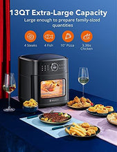 Load image into Gallery viewer, TaoTronics Air Fryer, 9 in 1 Air Fryer Oven with Dehydrate, Toast, Bake, Roast, Rotisserie, Pizza Function, 1700W Electric Toaster Oven with Digital Touch Screen, 6 Accessories &amp; 50 Recipes
