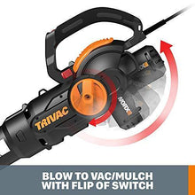 Load image into Gallery viewer, WORX WG512 Trivac 2.0 Electric 12-amp 3-in-1 Vacuum Blower/Mulcher/Vac, Black and Orange

