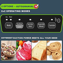 Load image into Gallery viewer, Potane Precision Vacuum Sealer Machine,Pro Food Sealer with Built-in Cutter and Bag Storage(Up to 20 Feet Length), Both Auto&amp;Manual Options,2 Food Modes,Includes 2 Bag Rolls 11”x16’ and 8”x16’,Compact Design
