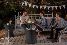 Load image into Gallery viewer, Keter Pacific Cool Bar Outdoor Patio Furniture and Hot Tub Side Table with 7.5 Gallon Beer and Wine Cooler, Dark Grey
