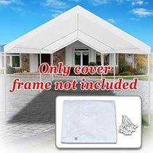 Load image into Gallery viewer, Strong Camel 10'x20' Carport Replacement Canopy Cover for Tent Top Garage Shelter Cover with Ball Bungees (Only Cover, Frame is not Included)
