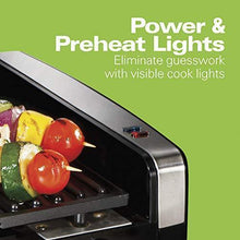 Load image into Gallery viewer, Hamilton Beach Electric Indoor Searing Grill with Viewing Window and Removable Easy-to-Clean Nonstick Plate, 6-Serving, Extra-Large Drip Tray, Stainless Steel (25361)
