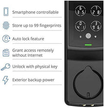 Load image into Gallery viewer, Lockly Secure Pro | Bluetooth Fingerprint WiFi Keyless Entry Smart Door Lock (PGD 728W) Patented Keypad | 3D Fingerprint Reader | iOS and Android Compatible (Dead Bolt, Matte Black)
