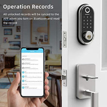 Load image into Gallery viewer, Smart Deadbolt, SMONET Fingerprint Electronic Deadbolt Door Lock with Keypad-Bluetooth Keyless Entry Keypad Smart Deadbolt App Control, Ekeys Sharing, App Monitoring Auto Lock for Homes and Hotel
