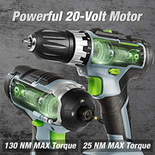 Load image into Gallery viewer, WORKPRO 20V Cordless Drill Combo Kit, Drill Driver and Impact Driver with 2x 2.0Ah Batteries and 1 Hour Fast Charger
