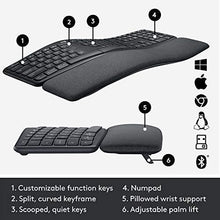 Load image into Gallery viewer, Logitech Ergo K860 Wireless Ergonomic Keyboard with Wrist Rest - Split Keyboard Layout for Windows/Mac, Bluetooth or USB Connectivity
