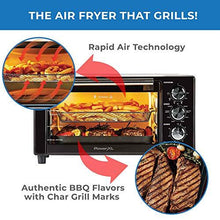 Load image into Gallery viewer, PowerXL Air Fryer Grill 8 in 1 Roast, Bake, Rotisserie, Electric Indoor Grill (6 Piece Accessory Pack), Black
