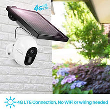 Load image into Gallery viewer, 4G LTE Outdoor Battery and Solar-Powered Cellular Security Camera,SIM Card Included,1080P Night Vision, PIR Motion Detection,No WiFi or Wire Needed-Wyave
