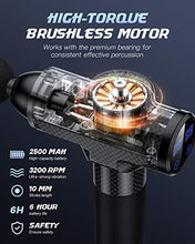 Load image into Gallery viewer, Massage Gun Deep Tissue Percussion Muscle Massage for Athletes - 20 Speeds Quiet Handheld Massager for Muscle Deep Relaxation - 6 Different Massage Heads
