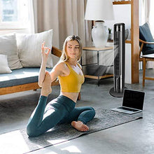 Load image into Gallery viewer, Aigostar Cooling Tower Fan with Remote Oscillating Quiet Bladeless Evaporative Air Cooler Humidifier for Room, Water Tank, LED Display, 1-9H Timer, 40", Black
