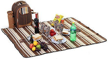 Load image into Gallery viewer, Picnic Backpack Bag for 4 Person With Cooler Compartment, Detachable Bottle/Wine Holder, Fleece Blanket, Plates and Cutlery Set Perfect for Outdoor, Sports, Hiking, Camping, BBQs(Coffee)
