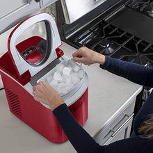 Load image into Gallery viewer, Deco Rapid Portable Automatic Electric Countertop Ice Maker - 6 Great Colors Compact Top Load 26 Lbs. Per Day Great For Party Hosting Never Run Out Of Ice Again, Self Cleaning (Red)
