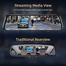 Load image into Gallery viewer, VanTop H610 10" 2.5K Mirror Dash Cam for Cars with Full Touch Screen, Waterproof Backup Camera Rear View Mirror Camera, Enhanced Night Vision with Sony Starvis Sensor, Parking Assistance
