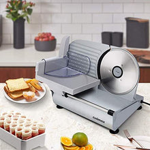 Load image into Gallery viewer, CUSIMAX Meat Slicer Electric Food Slicer with 7.5” Removable Stainless Steel Blade and Pusher, Deli Cheese Fruit Vegetable Bread Cutter, Adjustable Knob for Thickness, Food Carriage &amp; Non-Slip Feet
