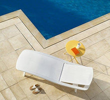Load image into Gallery viewer, Keter Set of 2 Pacific Sun Lounge Outdoor Chaise Pool Chairs with Resin Rattan Look and Adjustable Back, Oasis White
