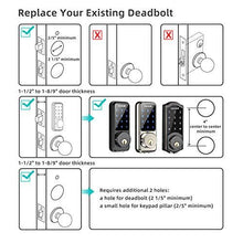 Load image into Gallery viewer, [2021 Newest] Smart Door Lock with Keypad, Keyless Entry Home with Your Smartphone, Bluetooth Digital Smart Deadbolt Door Lock Works with APP Control, Code and eKey, Auto Lock for Home Hotel Apartment
