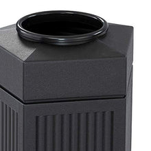 Load image into Gallery viewer, Safco Products Canmeleon Outdoor/Indoor Open Top Pentagon Trash Can , Black, Five Fluted Panels, 30-Gallon Capacity
