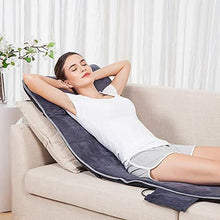 Load image into Gallery viewer, SNAILAX Memory Foam Massage Mat with Heat, 6 Therapy Heating pad,10 Vibration Motors Massage Mattress Pad, Full Body Massager Cushion Relieve Neck, Back, Waist, Legs
