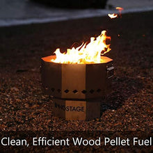 Load image into Gallery viewer, Patented Stainless Bonfire Fire Pit with Portable Carrying Storage Bag, Smoke-Free Firepit Bowl for Wood Pellet with Stand for Outdoor Campfire Flame or BBQ on Patio Garden Backyard - M
