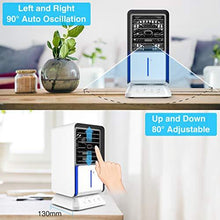 Load image into Gallery viewer, infray Portable Air Conditioner Fan, Personal Mini Evaporative Air Cooler, Oscillating Space Air Cooler Desk Fan Mist Humidifier with 3 speeds, 2/4/6H Timer for Small Home Room Office Dorm
