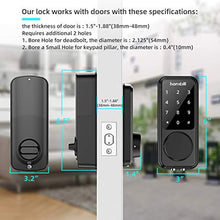 Load image into Gallery viewer, [2021 Newest] Smart Door Lock with Keypad, Keyless Entry Home with Your Smartphone, Bluetooth Digital Smart Deadbolt Door Lock Works with APP Control, Code and eKey, Auto Lock for Home Hotel Apartment
