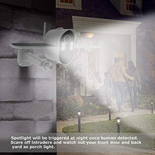 Load image into Gallery viewer, Wireless Rechargeable Battery Powered Solar Outdoor Security Camera Home Surveillance WiFi Camera with Spotlight Color Night Vision,Motion Activated,2-Way Audio and IP66 Waterproof - Soliom S100
