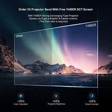 Load image into Gallery viewer, YABER V2 WiFi Mini Projector 6500L [Projector Screen Included] Full HD 1080P and 200" Supported, Portable Wireless Mirroring Projector for iOS/Android/TV Stick/PS4/PC Home &amp; Outdoor (White)
