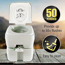 Load image into Gallery viewer, SereneLife Outdoor Portable Toilet with Carry Bag, Travel Toilet with Level indicator | | 3 Way Pistol Flush | Rotating Spout, for Camping, Boating, Traveling &amp; Roadtripping
