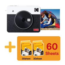 Load image into Gallery viewer, Kodak Mini Shot 3 Retro (60 Sheets) 3x3 2-in-1 Portable Wireless Instant Camera &amp; Photo Printer, Compatible with iOS, Android &amp; Bluetooth, Real Photo HD, 4PASS Technology &amp; Laminated Finish – White

