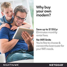 Load image into Gallery viewer, NETGEAR Nighthawk Cable Modem with Voice CM1150V - for Xfinity by Comcast Internet &amp; Voice, Supports Cable Plans Up to 2 Gigabits, 2 Phone Lines, 4 x 1G Ethernet Ports, DOCSIS 3.1
