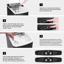 Load image into Gallery viewer, Ice Maker Portable Ice Maker Countertop Ice Maker Machine for Home/Office/Camping/Mini/Small/Table Top/Tabletop/Electric with Spoon, 26.5 lbs in 24h
