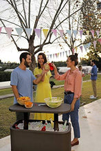 Load image into Gallery viewer, Keter Breeze Bar Outdoor Patio Furniture and Hot Tub Side Table with 17 Gallon Beer and Wine Cooler, Espresso Brown
