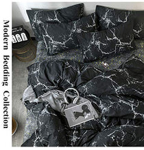 Load image into Gallery viewer, Jumeey Black Marble Comforter Set Queen Marble Comforter Set Full Size Bedding Black and Grey Comforter Cotton Boys Men Abstract Black Comforter Queen Women Modern Black and White Bedding Sets Full
