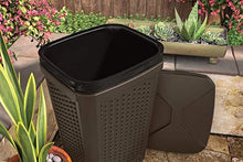 Load image into Gallery viewer, Suncast 30 Gallon Resin Outdoor Hideaway Patio Trash Can, Java
