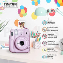 Load image into Gallery viewer, Fujifilm Instax Mini 11 Instant Camera + Instax Mini Twin Pack Film + Hanging Frames + Plastic Frames + Case + Close Up Filters - All Inclusive Bundle! (Lilac Purple)

